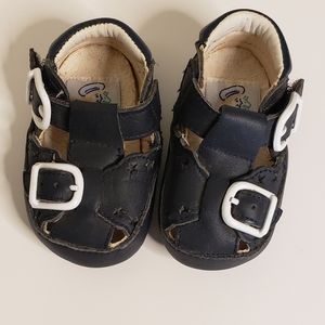 Vintage Buster Brown 2 Buckle Shoes Blue